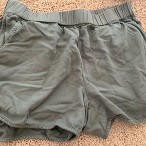 Dull green shorts